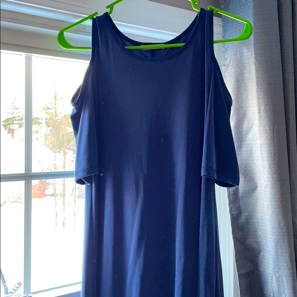 off the shoulder- mid sleeve dress